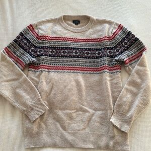 JCrew Lambswool Fair Isle Sweater M